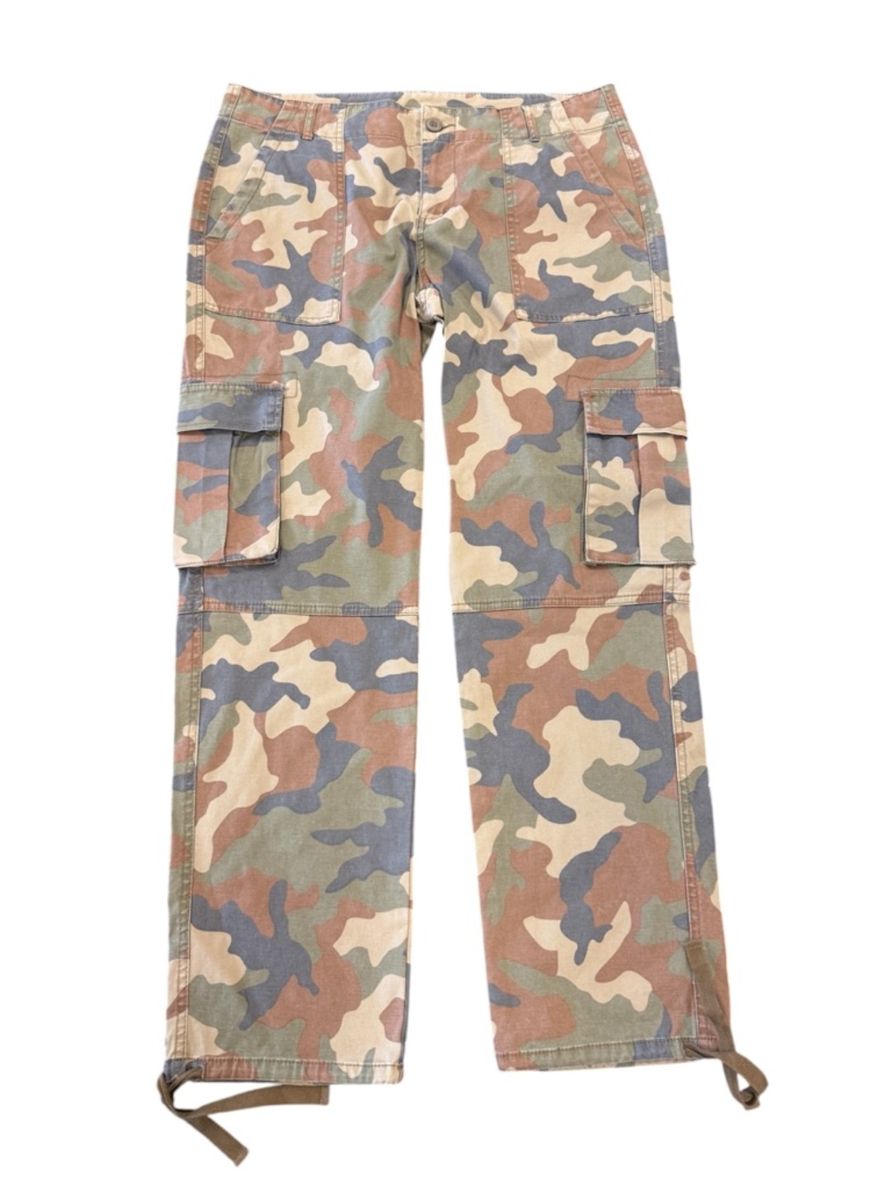 Sundance Camo Cargo Pants in Green, Brown & Tan